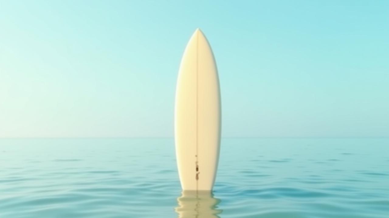 An elegant, classic single fin longboard with a subtle resin tint, embodying timeless surf style.